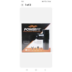 PowerFit Percussion Massager, BK3446Q 4 Massage Tips Included, Brand New!!